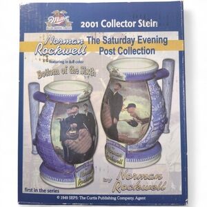 Norman Rockwell 2001 Collector Stein – Bottom of the Sixth | Sat Evening Post